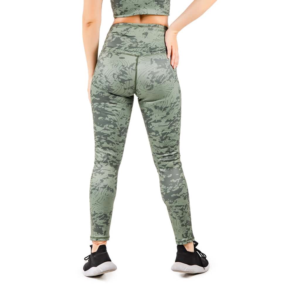 Leggins Sublimados Verde con Bolsillo