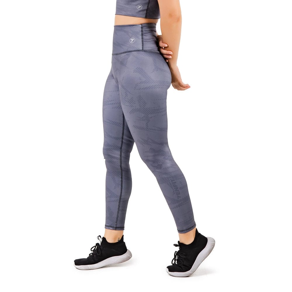 Leggins Sublimados Gris con Bolsillo