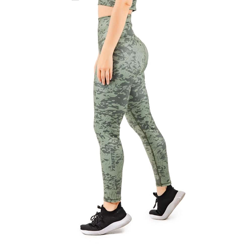 Leggins Sublimados Verde con Bolsillo
