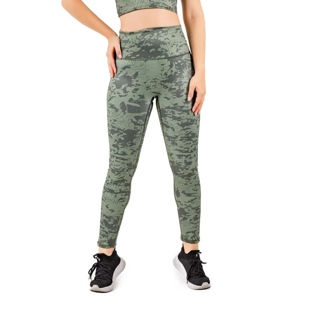 Leggins Sublimados Verde con Bolsillo